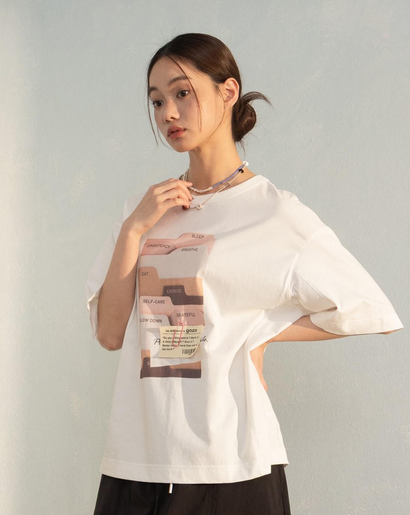 偷閒資料夾瞬涼涼感T恤(兩色)