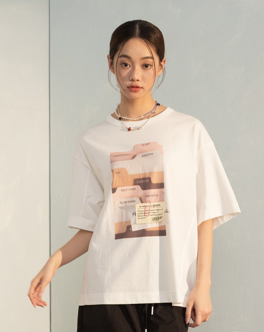 偷閒資料夾瞬涼涼感T恤(兩色)