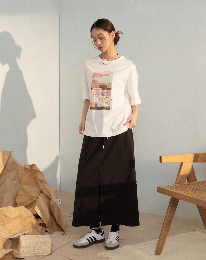 偷閒資料夾瞬涼涼感T恤(兩色)