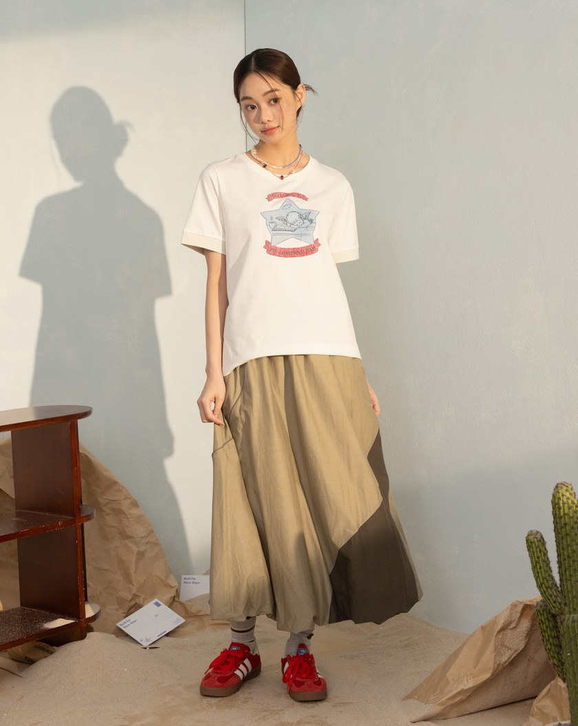 跟小天使一起摸魚天絲涼感T恤(兩色)