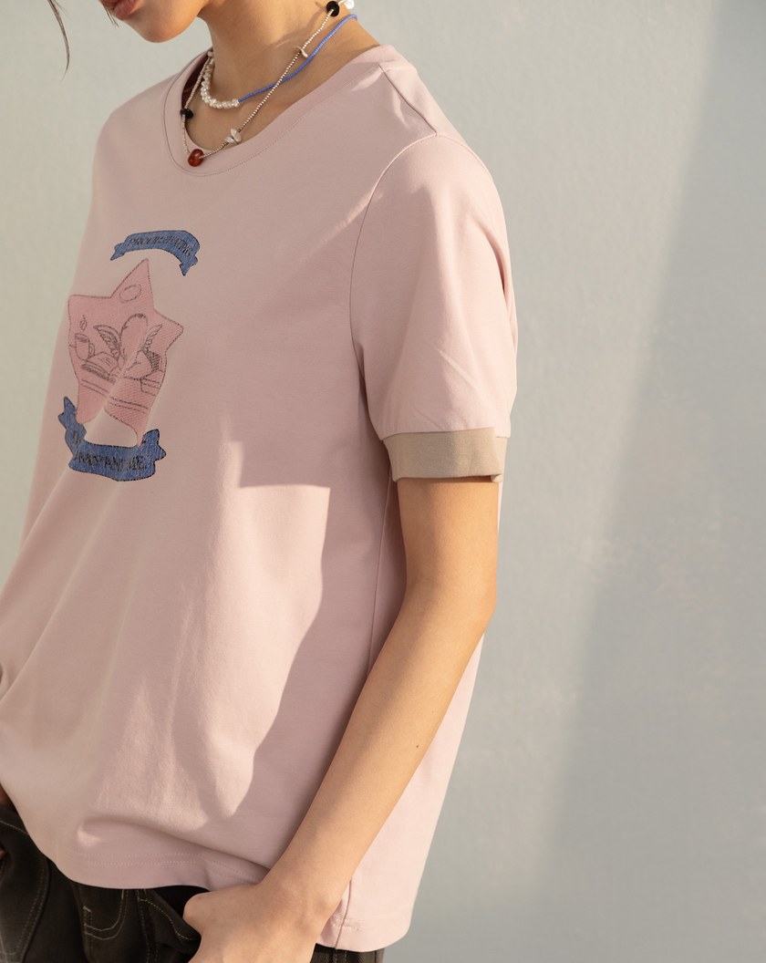 跟小天使一起摸魚天絲涼感T恤(兩色)