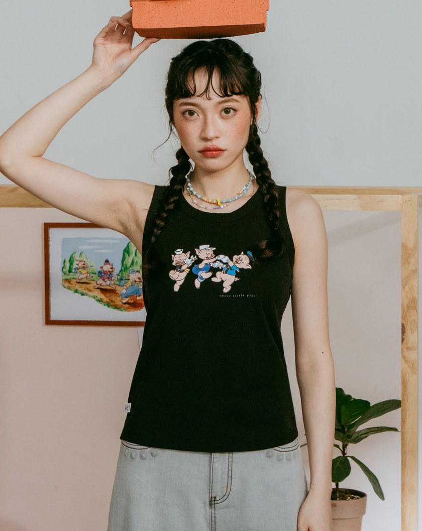 迪士尼系列 三隻小豬圓舞曲涼感背心(三色)