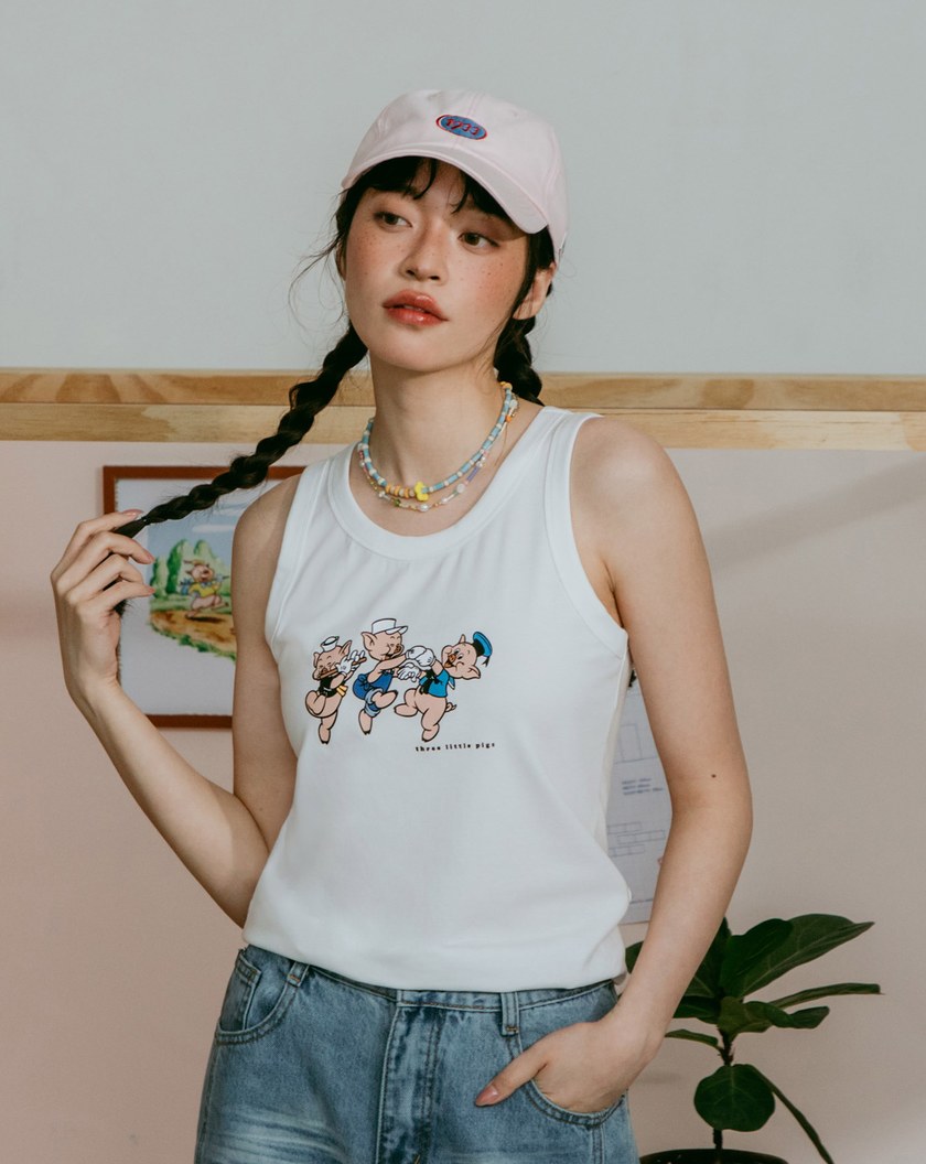 迪士尼系列 三隻小豬圓舞曲涼感背心(三色)