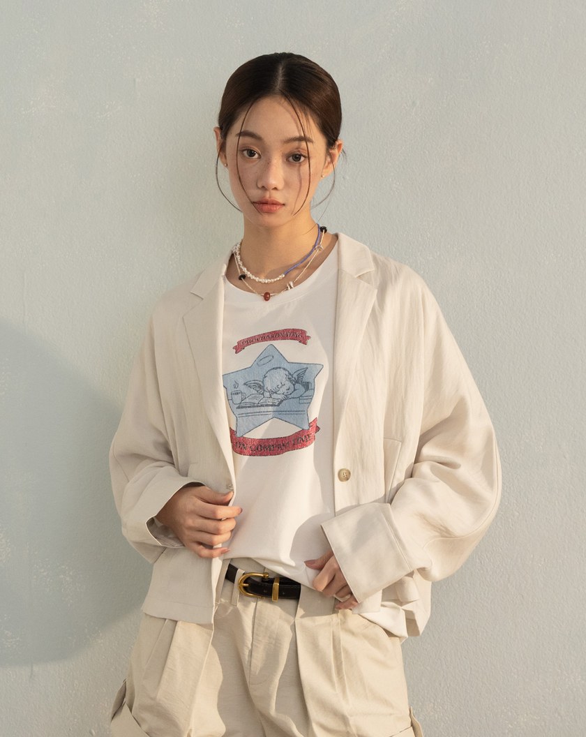 BOXY鬆弛感連袖單扣西裝外套(兩色)