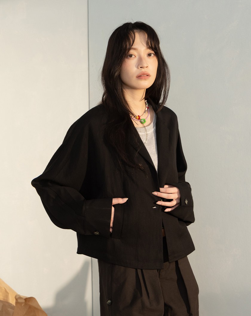 BOXY鬆弛感連袖單扣西裝外套(兩色)