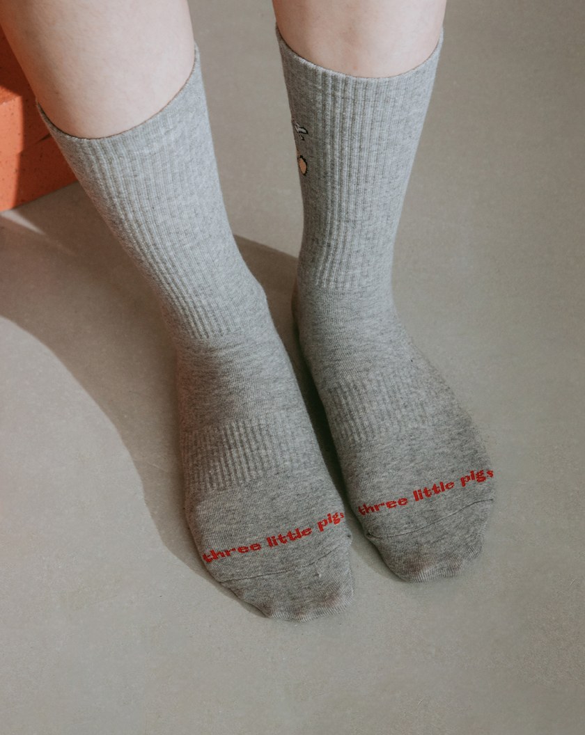 迪士尼系列 三隻小豬&大野狼緹織長襪(兩色)