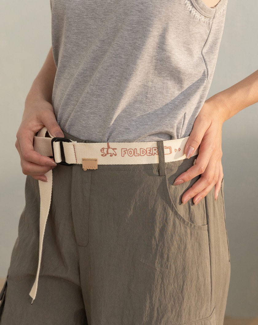 貓咪印花帆布腰帶(四色)