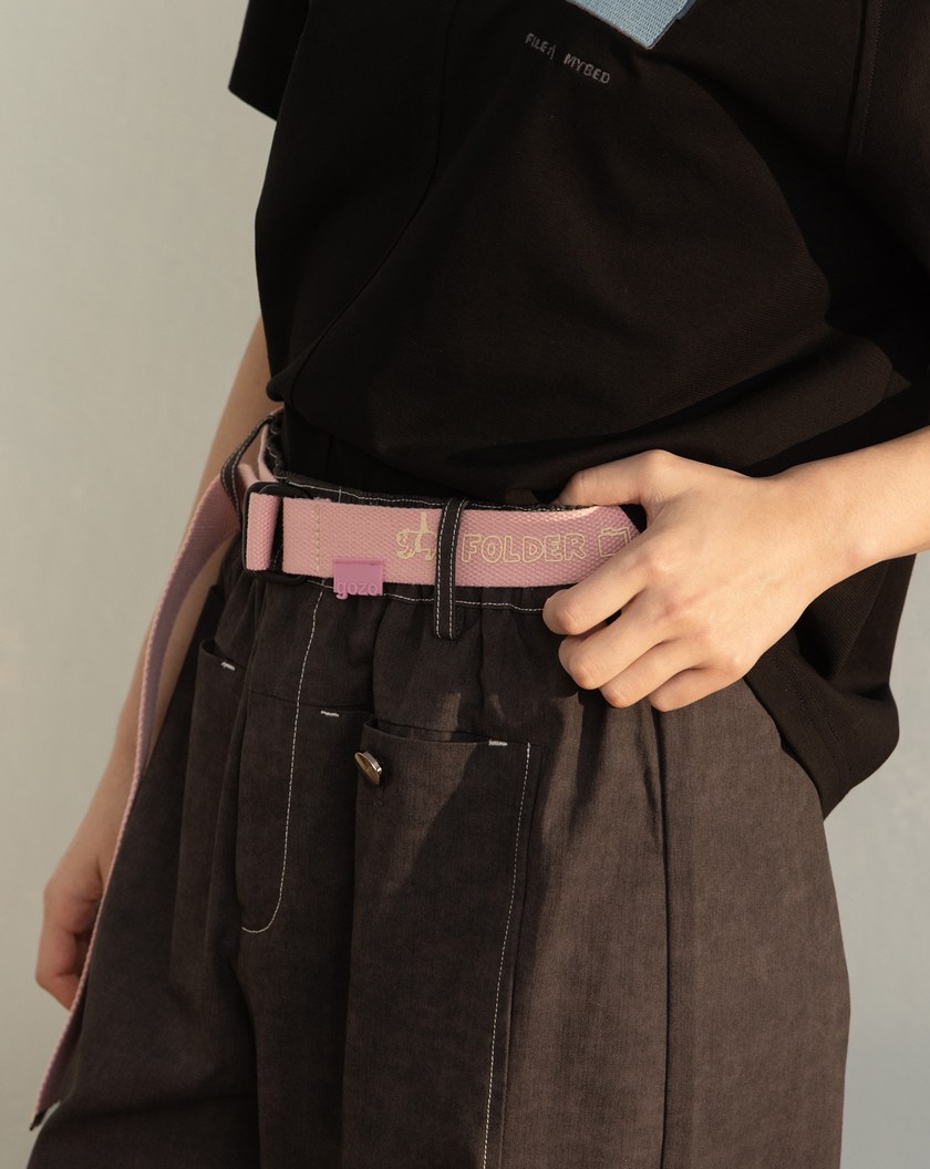 貓咪印花帆布腰帶(四色)