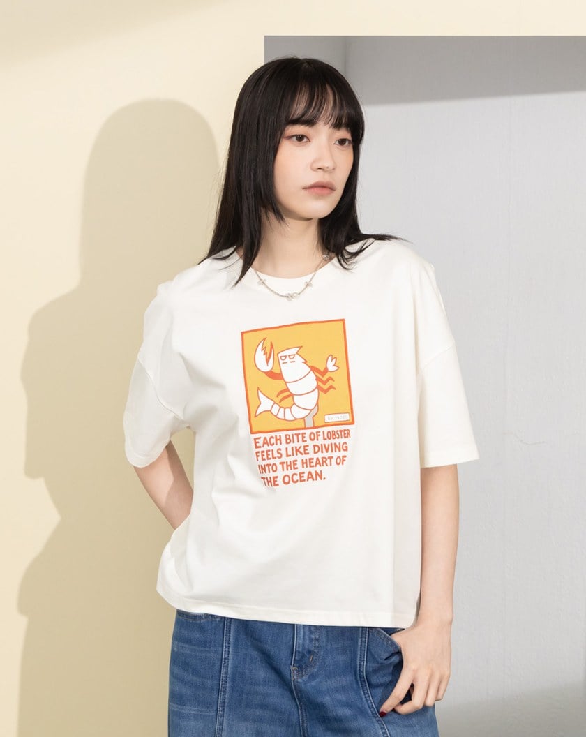 ➤海洋之中貼布繡涼感T恤(兩色)