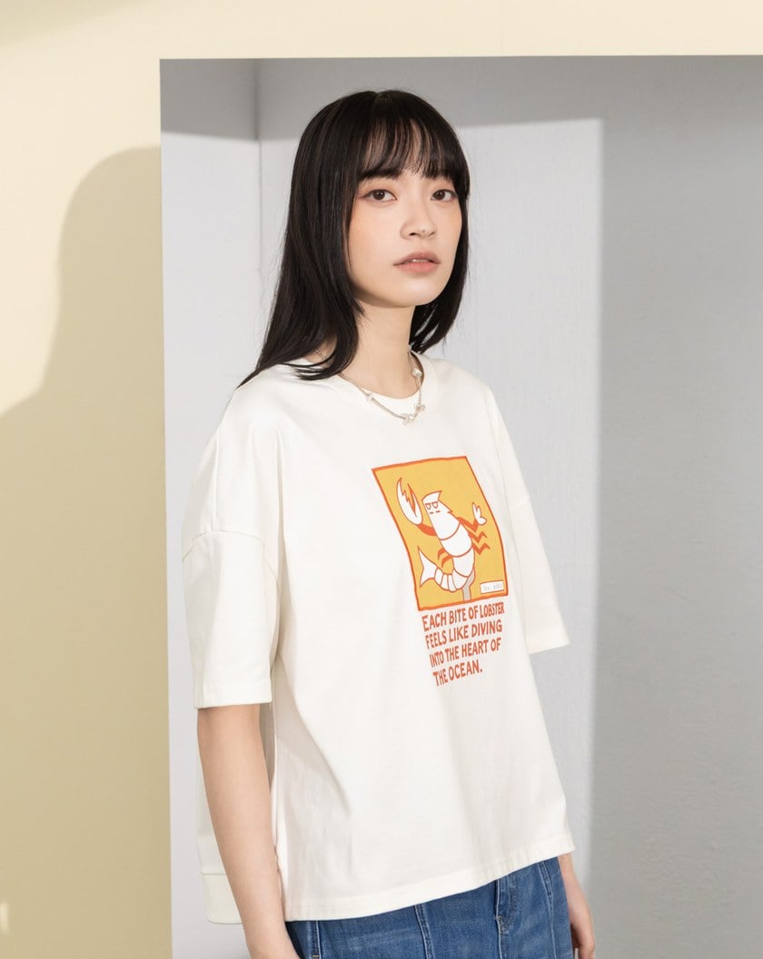 ➤海洋之中貼布繡涼感T恤(兩色)