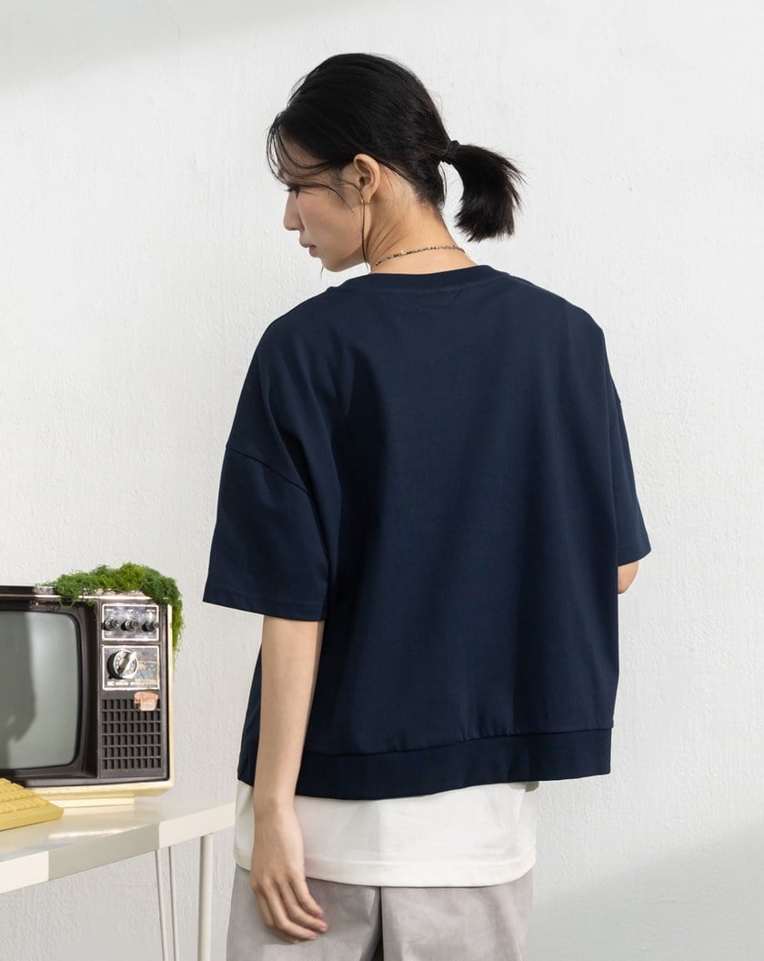 ➤海洋之中貼布繡涼感T恤(兩色)