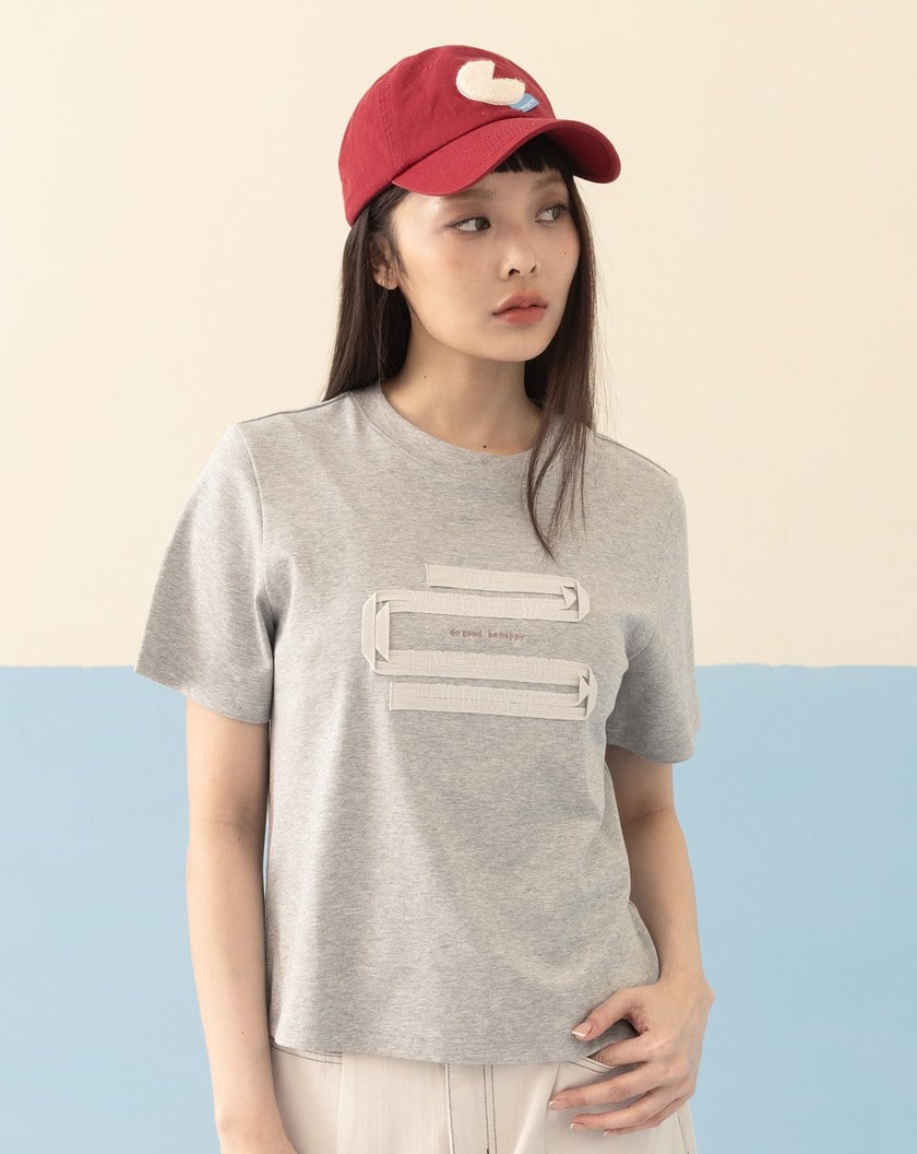 ➤│好事計劃│傳遞愛無限柔膚合肩T恤(灰色)