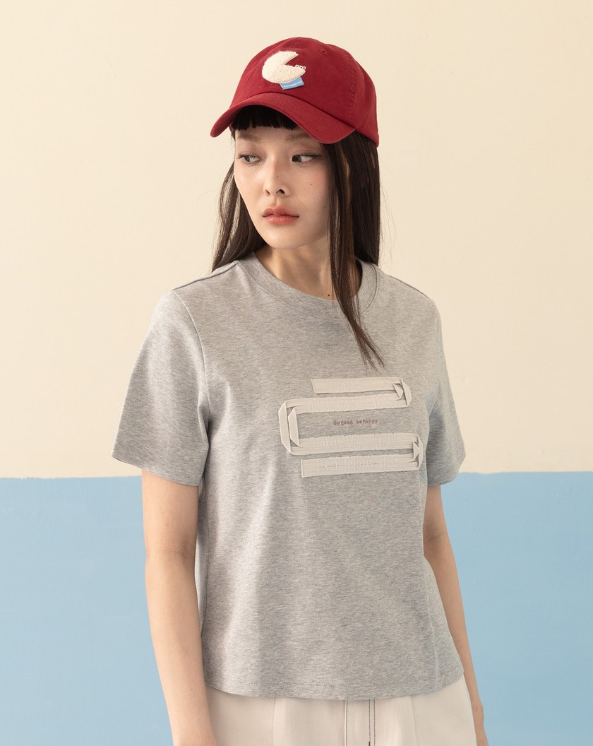 ➤│好事計劃│傳遞愛無限柔膚合肩T恤(灰色)