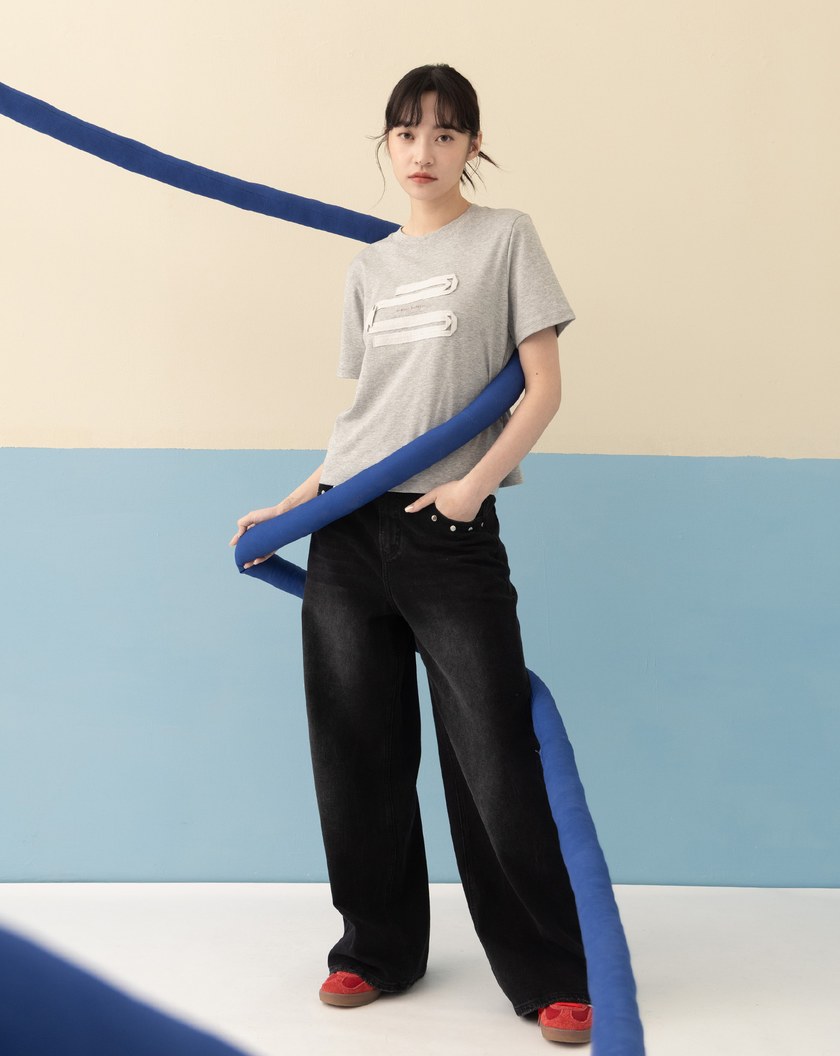 ➤│好事計劃│傳遞愛無限柔膚合肩T恤(灰色)