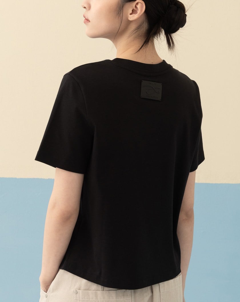 ➤│好事計劃│傳遞愛無限柔膚合肩T恤(黑色)