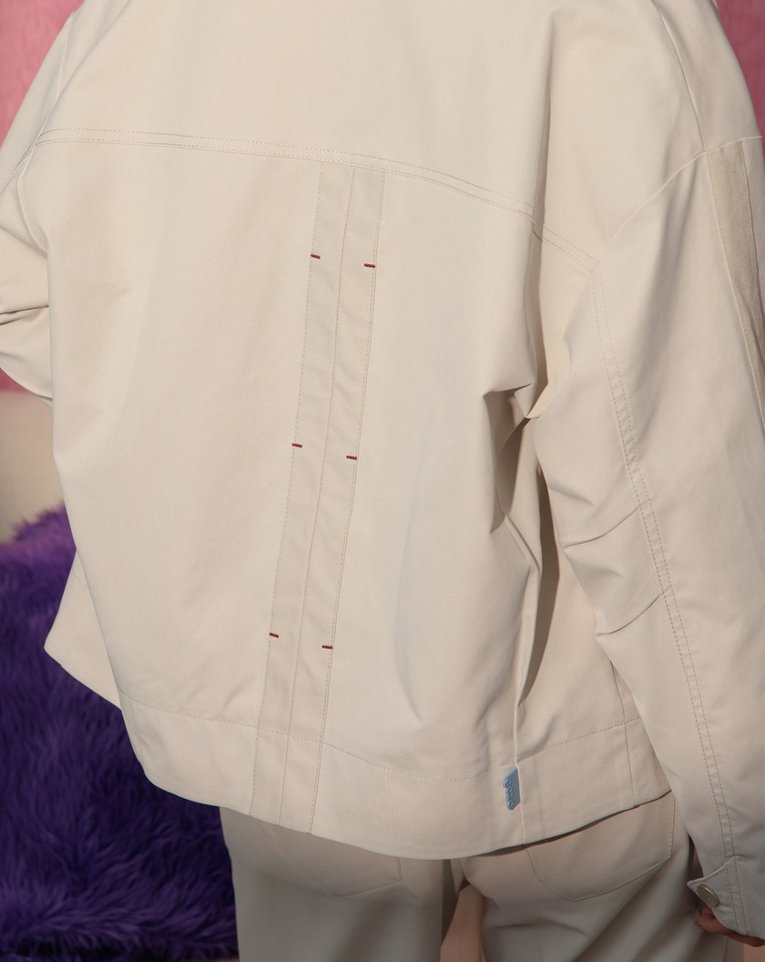 ➤帥氣打褶造型內刷毛工裝外套(兩色)