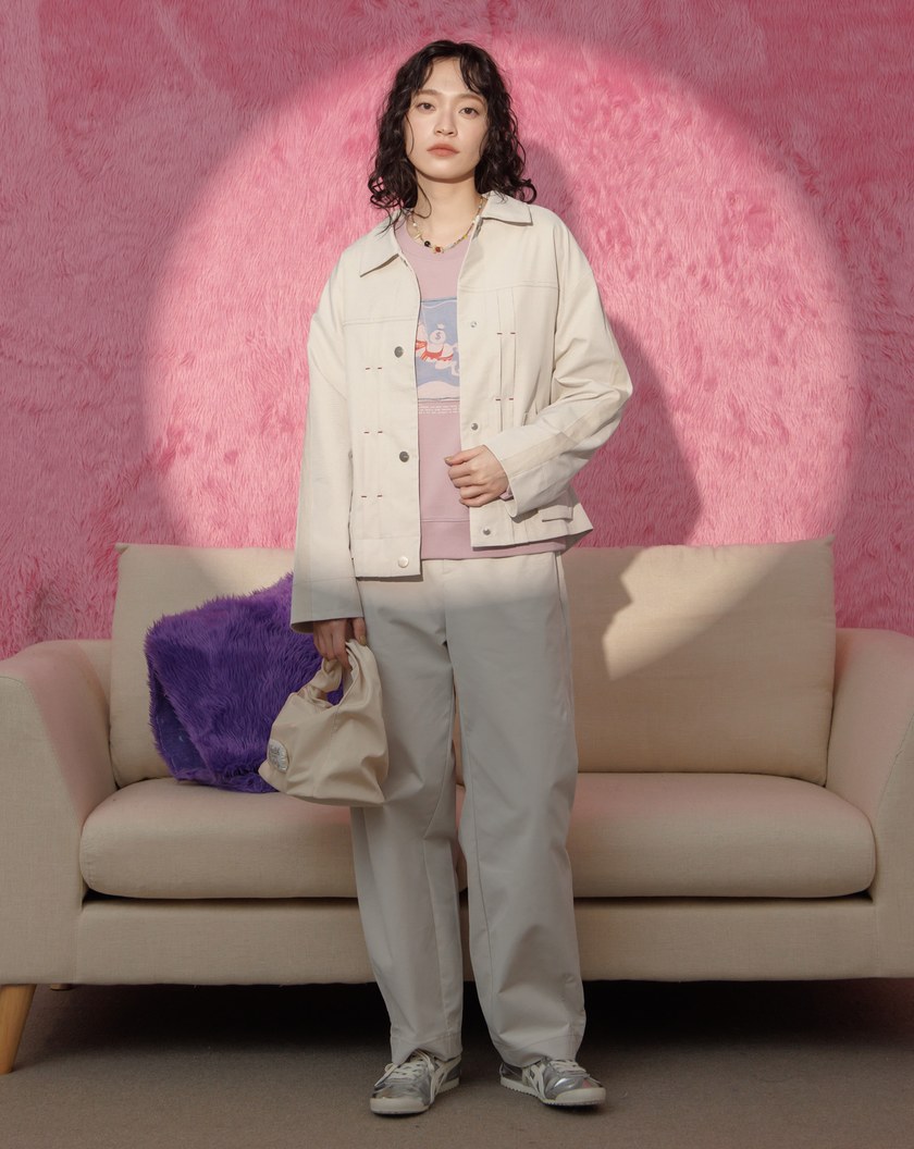 ➤帥氣打褶造型內刷毛工裝外套(兩色)