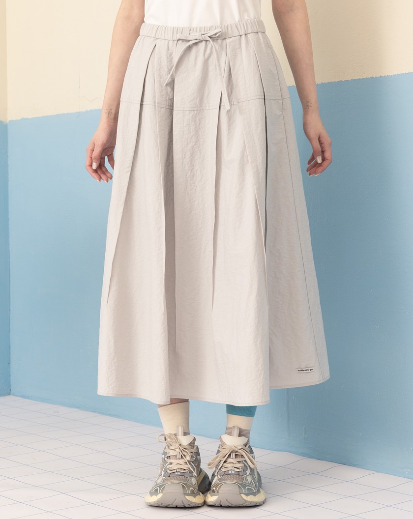 微皺感打褶鬆緊傘裙(兩色)