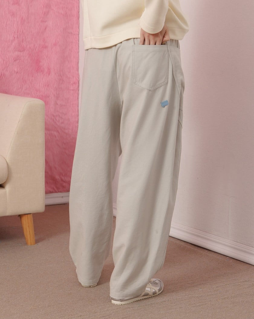 超柔棉大口袋鬆緊男友褲(兩色)