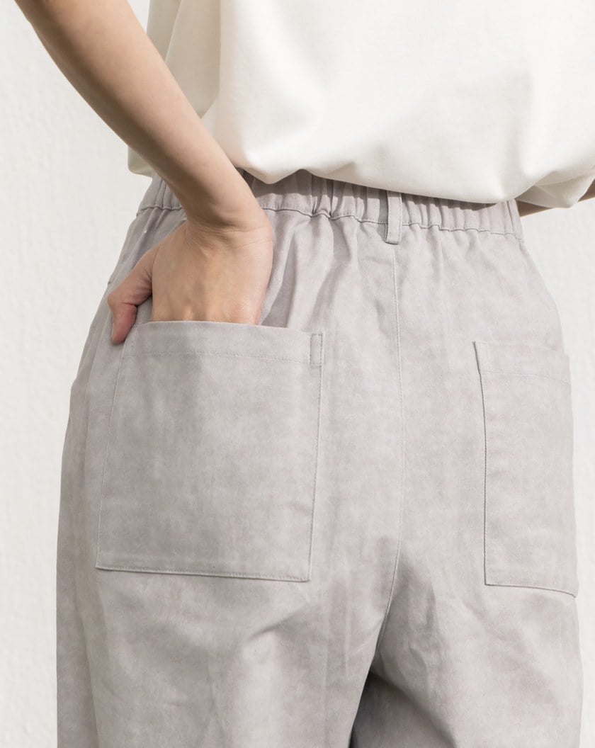 雲霧染立體斜打褶男友褲(兩色)