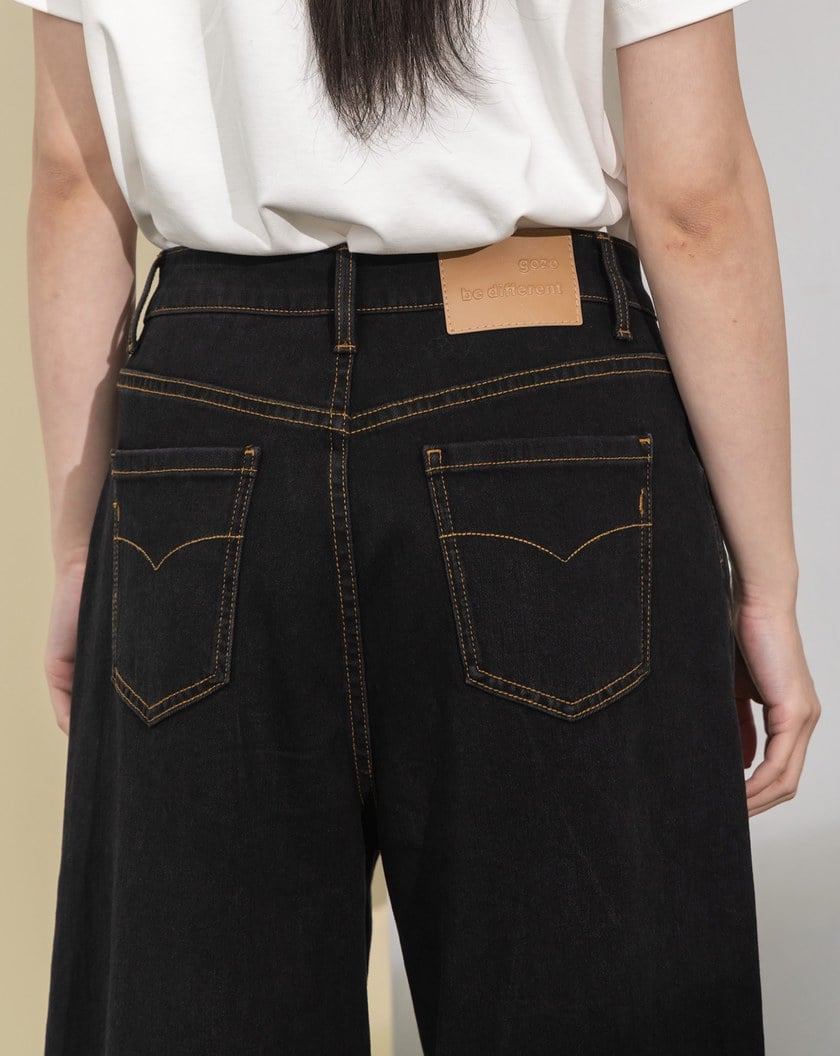 好比例四面彈顯瘦中線牛仔直筒褲