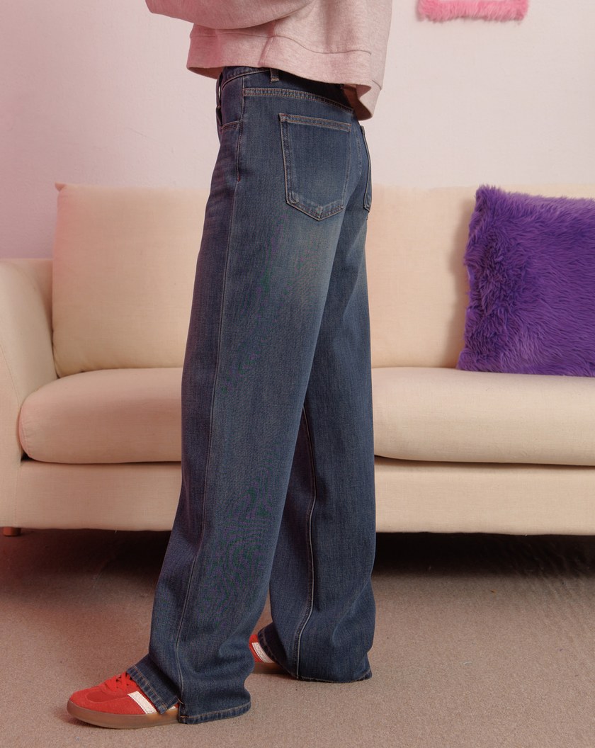 好比例四面彈天絲牛仔直筒褲