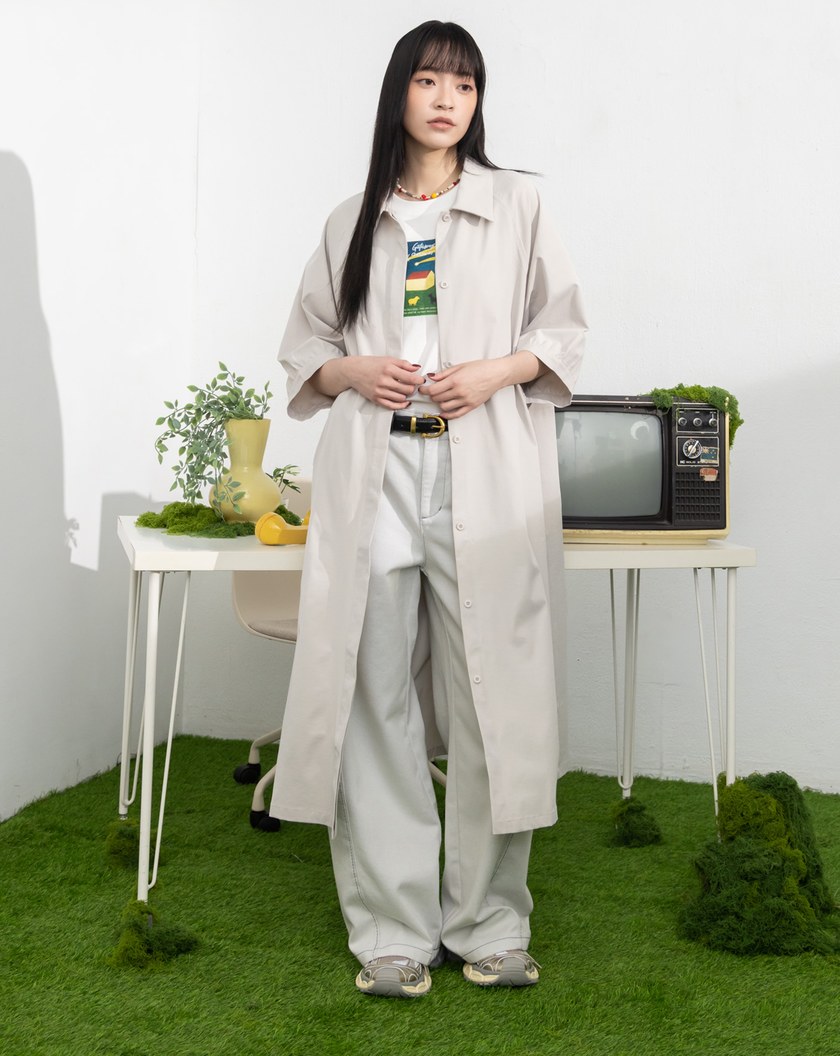 抗皺後腰抽繩造型洋裝(兩色)