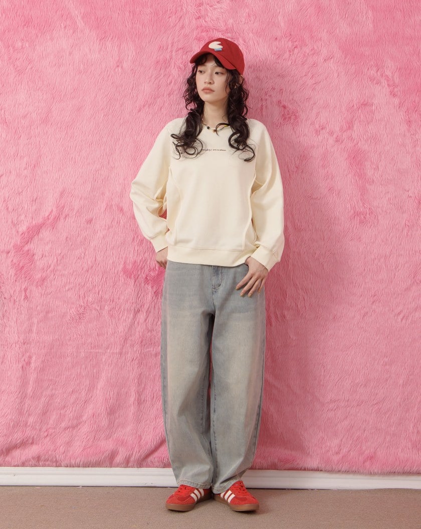 刺繡立體波紋造型大學T(兩色)