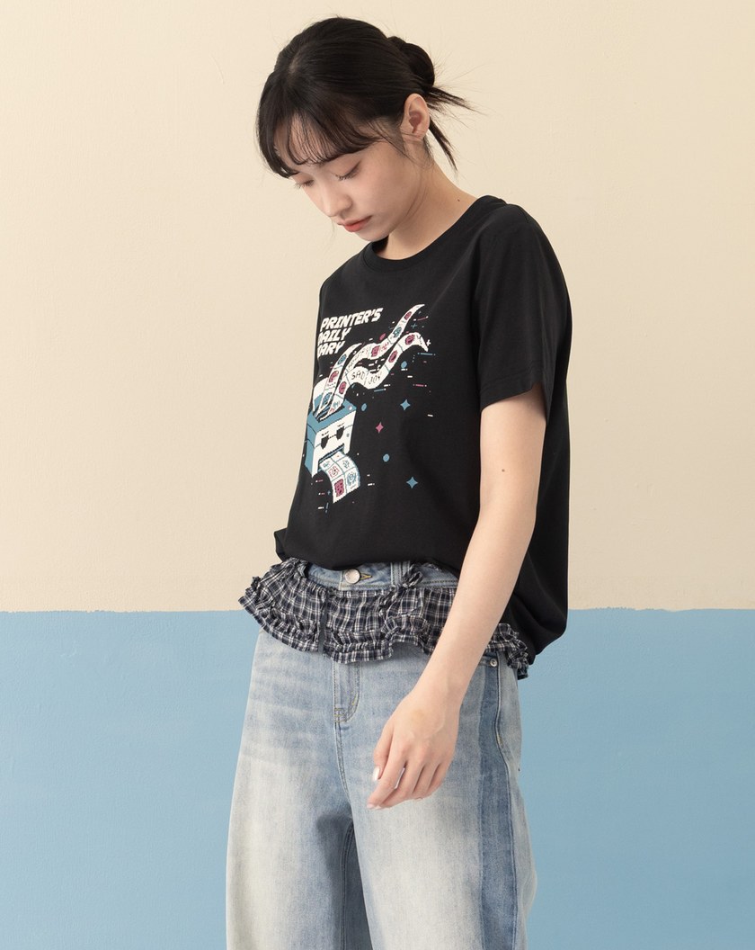 上班emoji發泡印花涼感T恤(兩色)