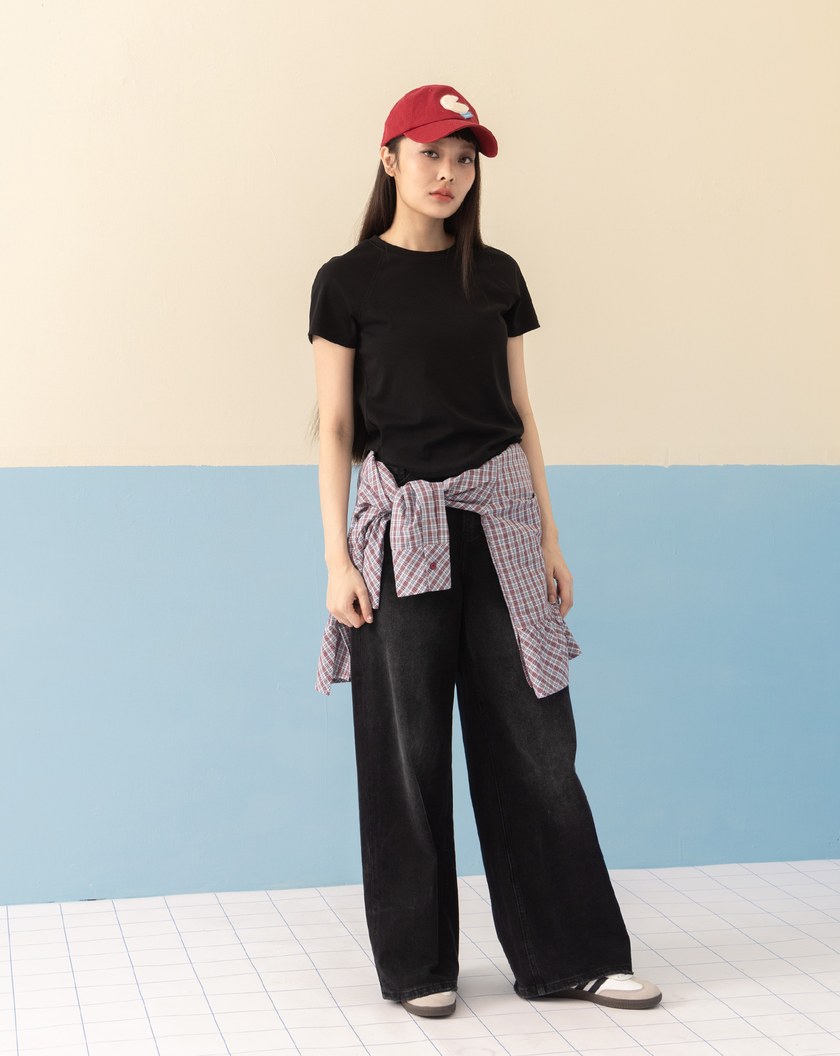 涼感天絲圓弧下擺合身T恤(兩色)