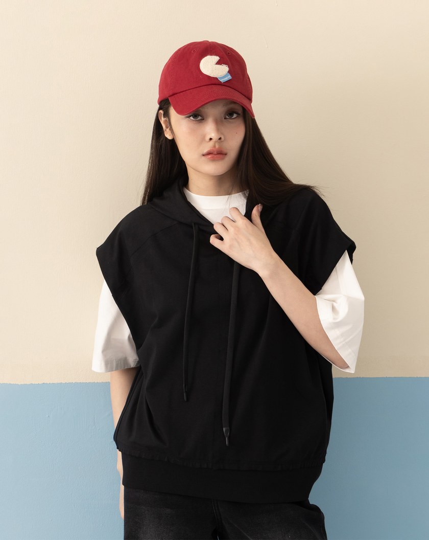 全能防禦Pro+ 側邊抓褶落肩帽T(兩色)