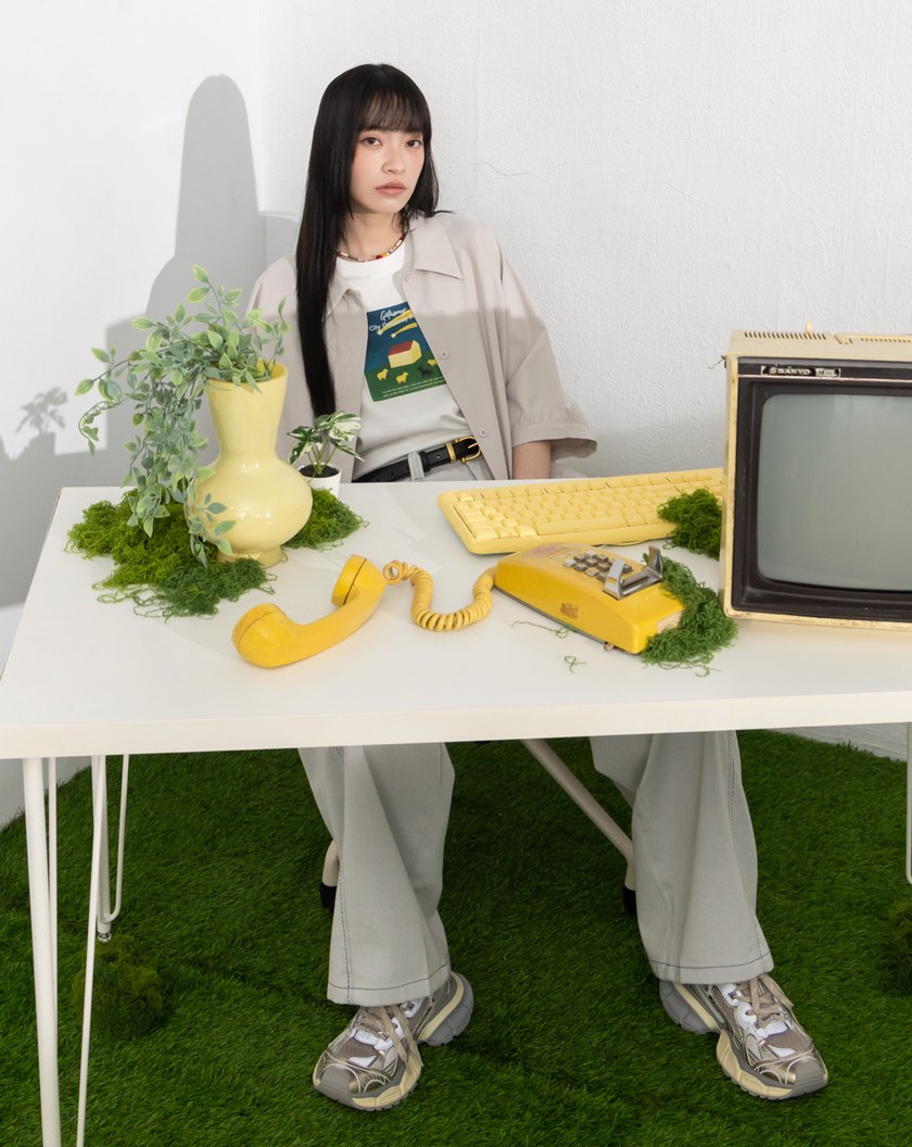 起司蛋糕小屋相片印花合肩T恤(兩色)