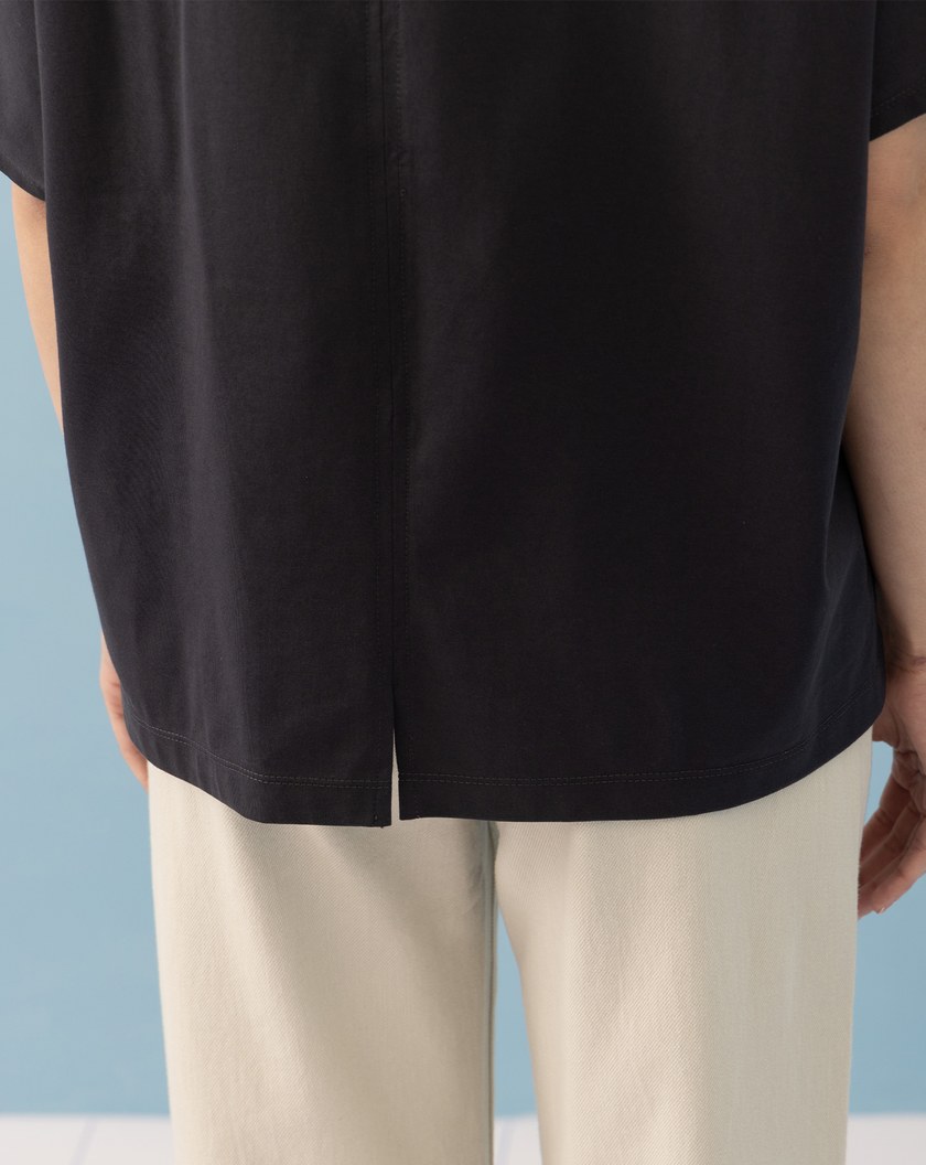 ➤口袋V領連袖涼感T恤(兩色)