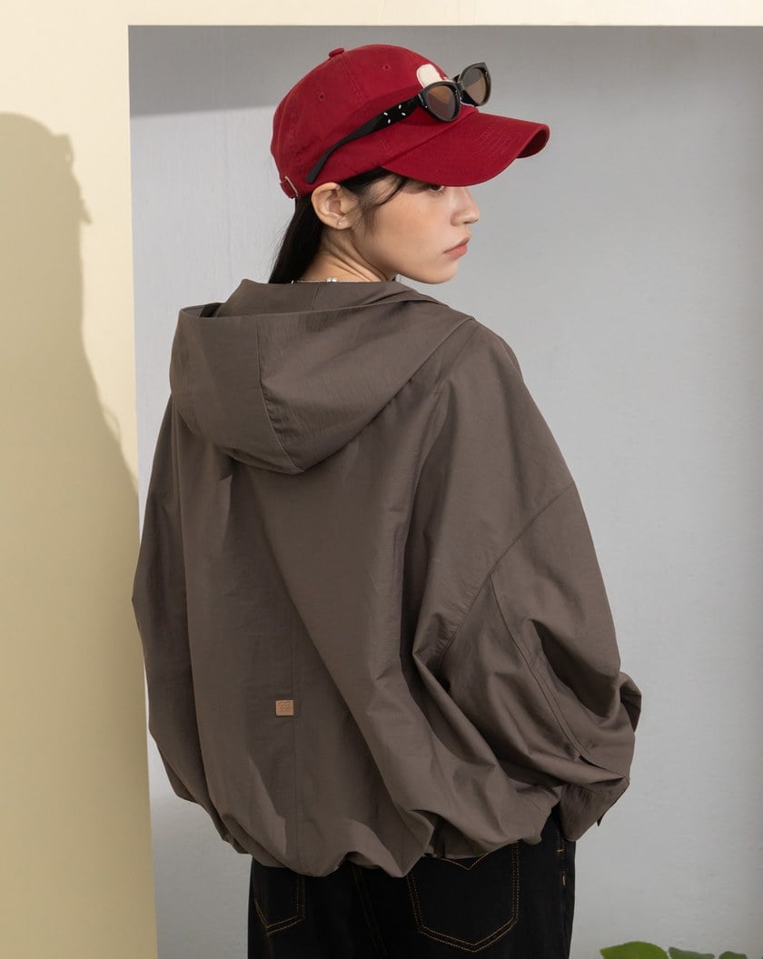 大口袋花苞造型連帽外套(兩色)
