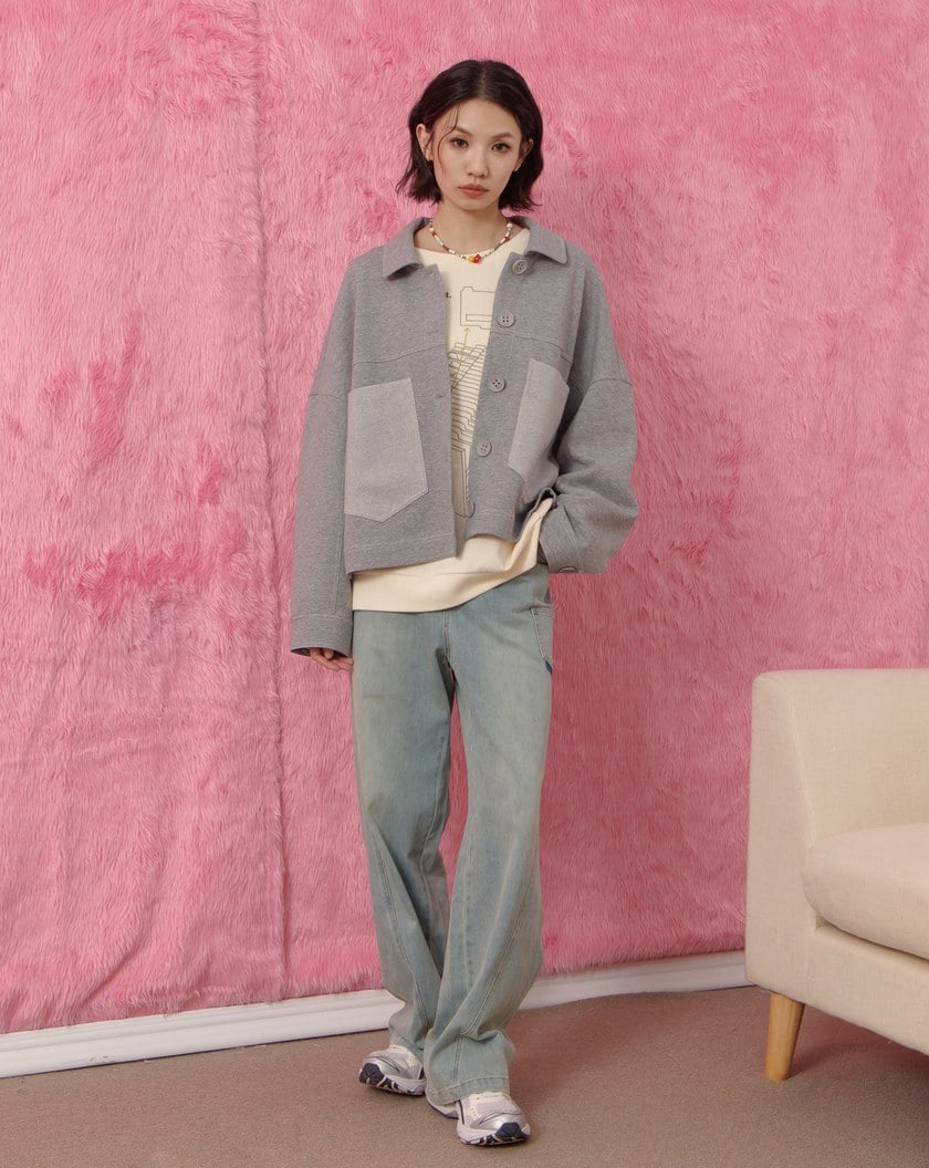 ➤造型大口袋空氣棉工裝外套(兩色)