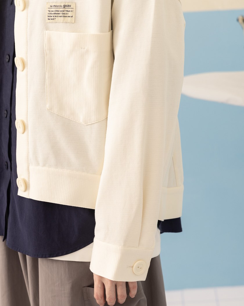 ➤雙口袋針織拼接外套(兩色)