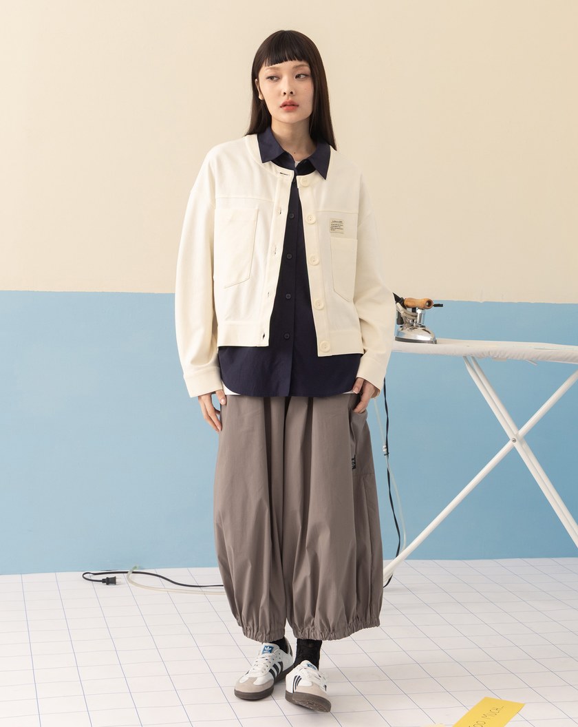 ➤雙口袋針織拼接外套(兩色)