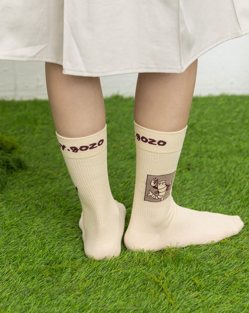 海洋之中趣味不對稱長襪(兩色)