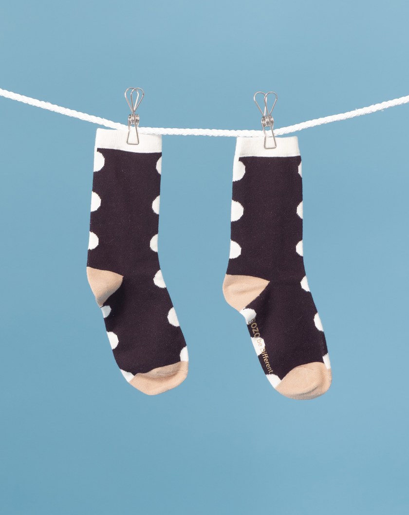 點點雙面拼色長襪(兩色)