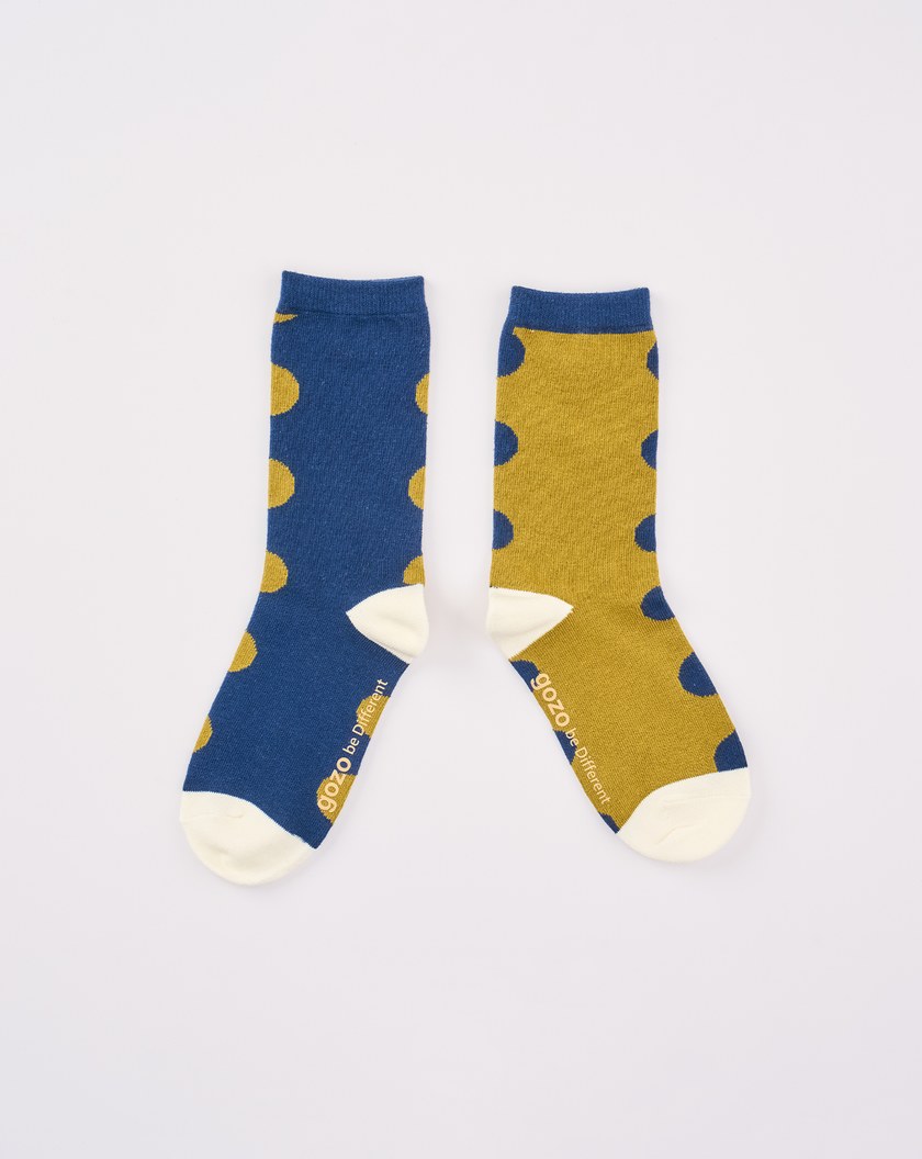 點點雙面拼色長襪(兩色)