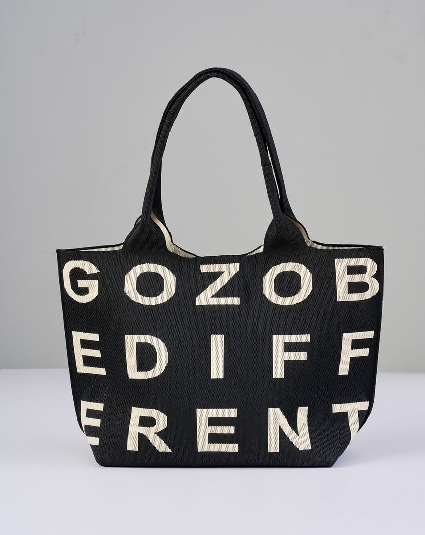 英文字母織紋托特包(兩色)