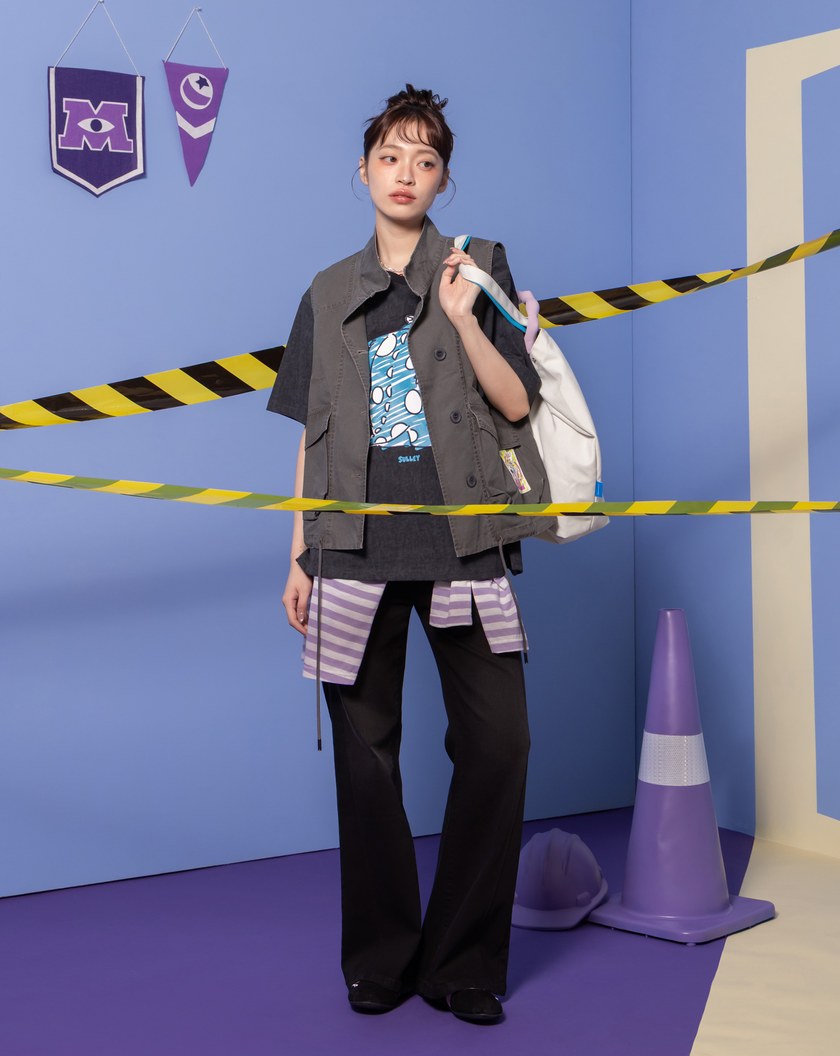 PIXAR系列 小逗布標立體口袋工裝背心(兩色)