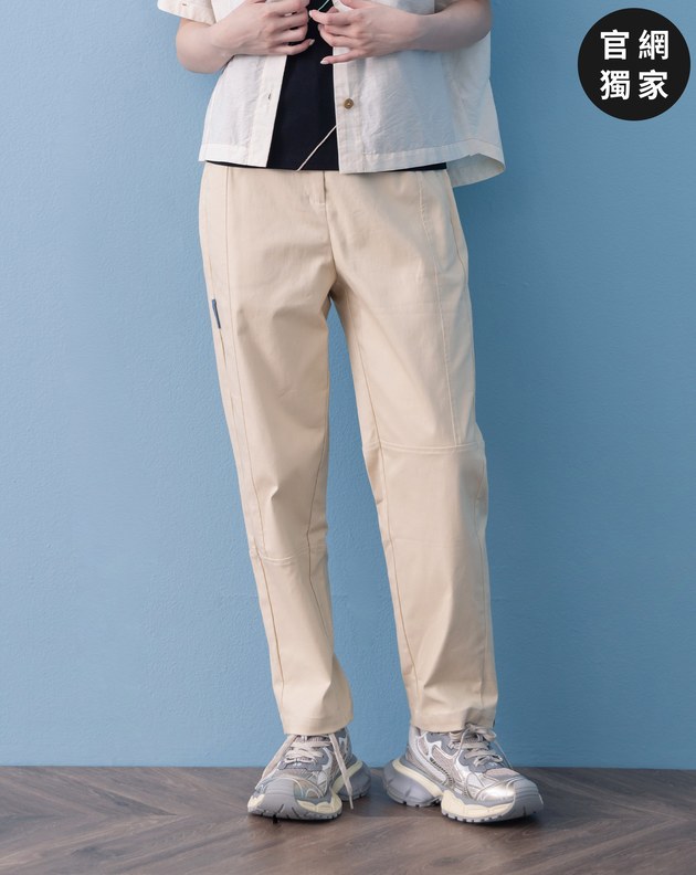 ➤配色壓線造型剪接男友褲(兩色)