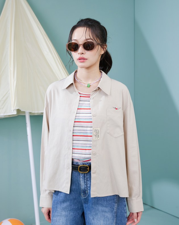 ➤涼感天絲音樂撥放器遮陽襯衫(兩色)