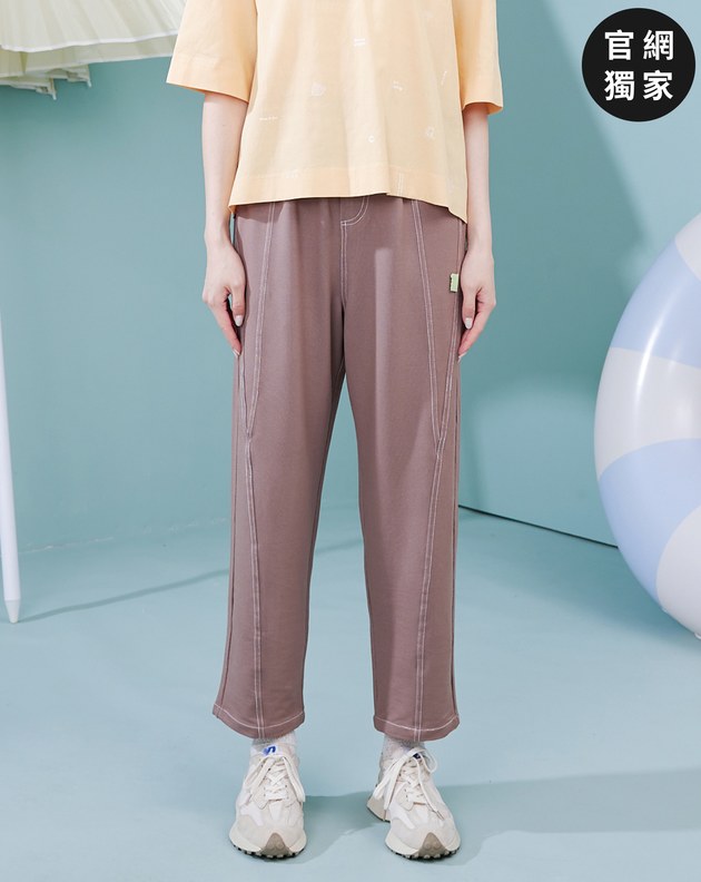 ➤造型車線仿牛仔彈力男友褲(兩色)