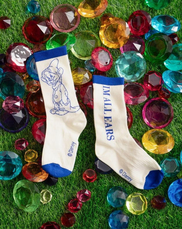 迪士尼系列 糊塗蛋繡花跳色長襪