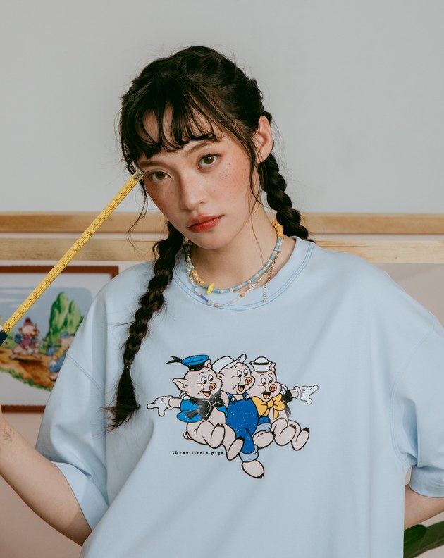 迪士尼系列 三隻小豬康康舞會涼感T恤