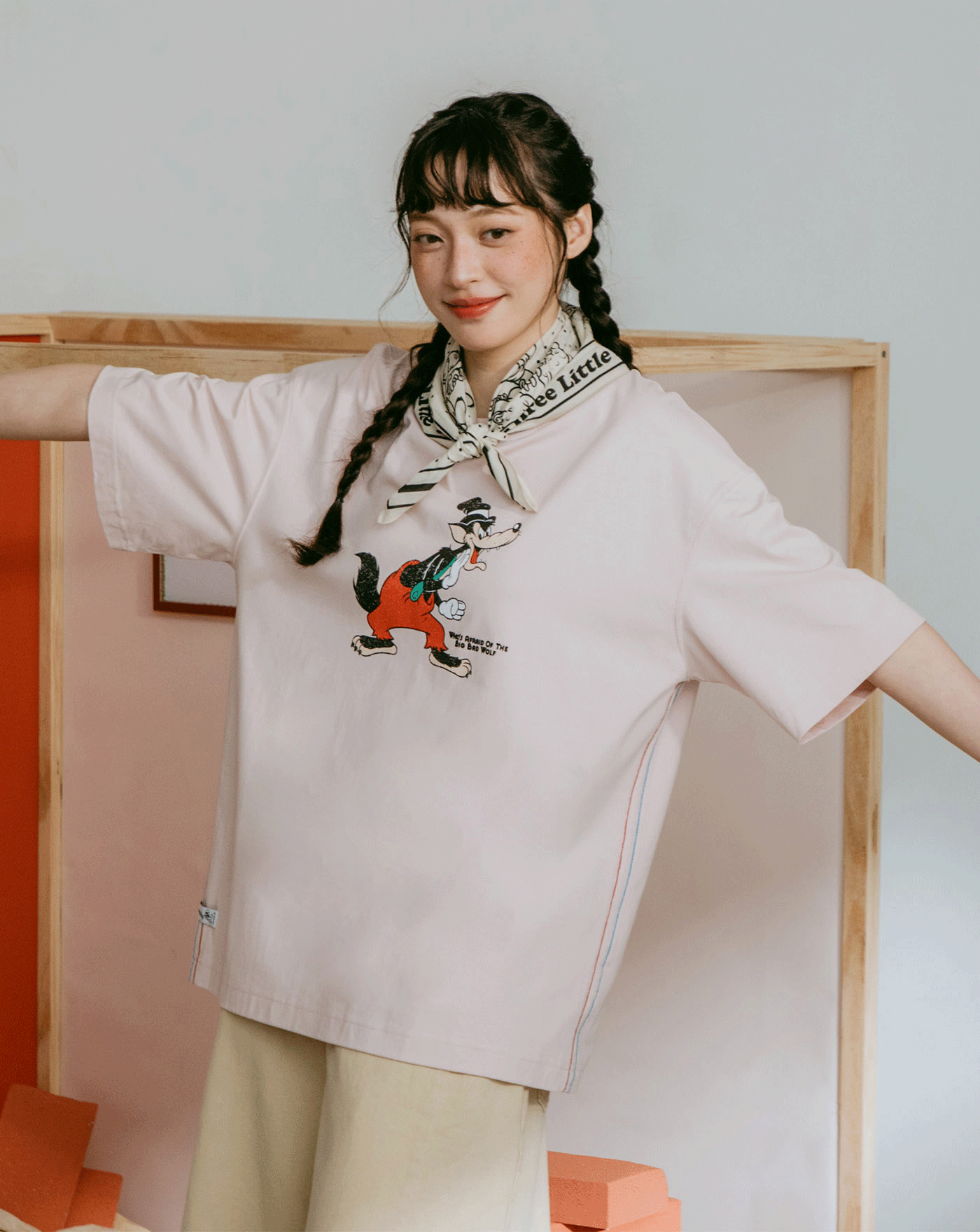 迪士尼系列 大野狼來敲門涼感T恤