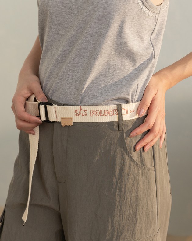 貓咪印花帆布腰帶(四色)