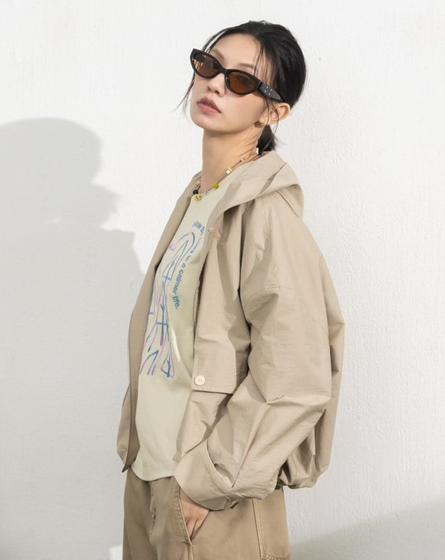 大口袋花苞造型連帽外套(兩色)